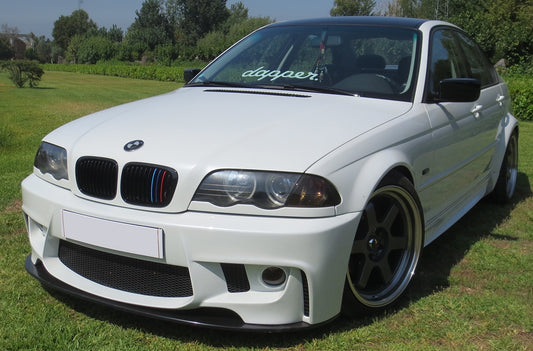 FRONT BUMPER BMW 3 SERIES E46 1M LOOK FOG LIGHTS